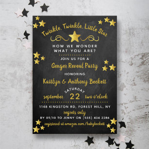 Invitation Twinkle Twinkle Little Star Genre Reveal Party