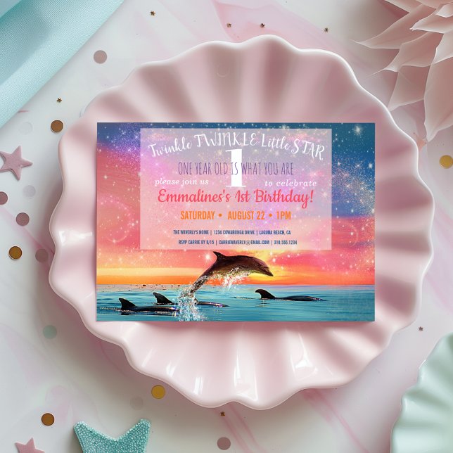 Invitation Twinkle Twinkle Little Star Magique Sea Anniversai (Créateur téléchargé)