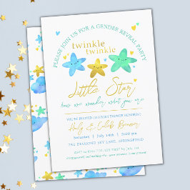 Invitation Twinkle Twinkle Little Star Sexe Révéler Douche I