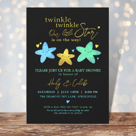 Invitation Twinkle Twinkle Notre petit Baby shower Star