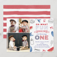 Twins All American 1st Birthday Multiples photos