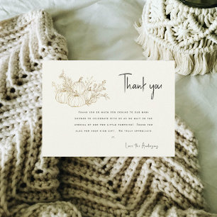 Invitation Twins Cream Little Citrouille Baby shower Merci