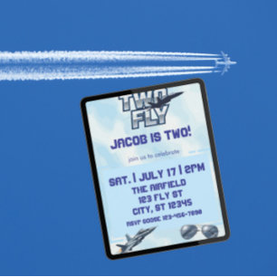 Invitation TWO Fly, Jet 2e anniversaire