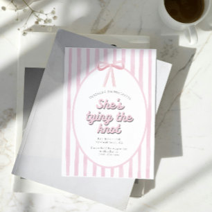 Invitation Tying Knot Bow Girl Bachelorette Party