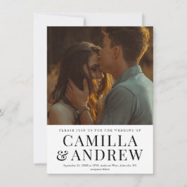 Invitation Type moderne Photo Mariage élégant