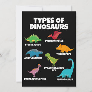 Invitation Types de Dinosaures Dinosaure Lover pour enfants