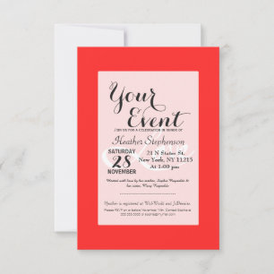 Invitation Typographie "Amour" tirée à la main simple