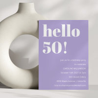 Typographie audacieuse Lavande moderne fête d'anni