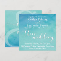 Typographie blanche de couleur d'eau Turquoise et 