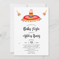 Typographie brossée moderne Sombrero Baby Fiesta