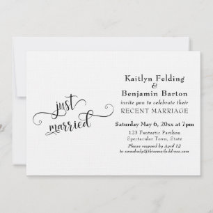 Invitation Typographie de mariage célébration post-mariage