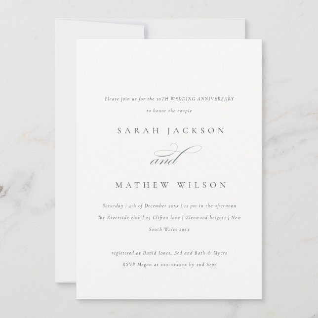 Invitation Typographie de paisley de blush chic pour tout ann (Devant)