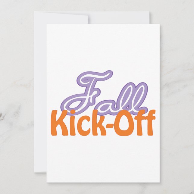 Invitation Typographie de rentrée d'automne Violet Orange (Devant)