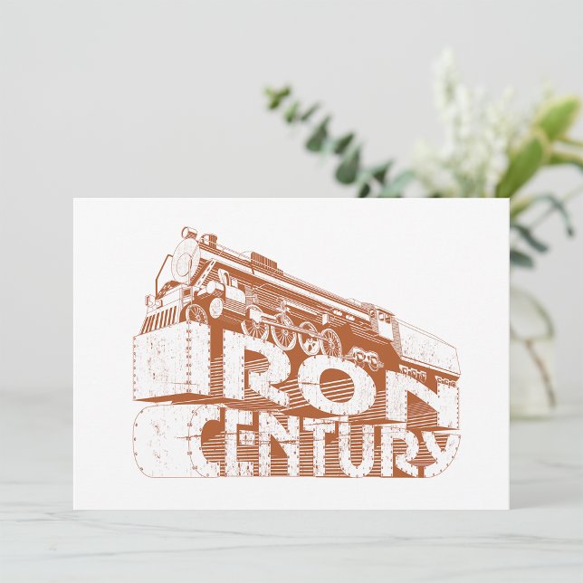 Invitation Typographie de train à vapeur vintage siècle de fe (Créateur téléchargé)