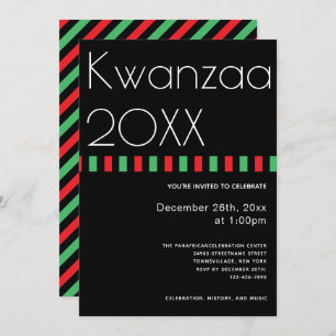 Invitation Typographie de vacances Kwanzaa