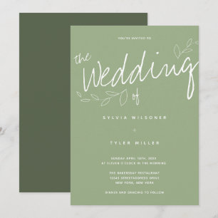 Invitation Typographie décontractée simple moderne