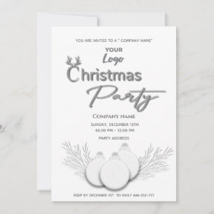 Invitation Typographie du logo moderne entreprise fête de Noë