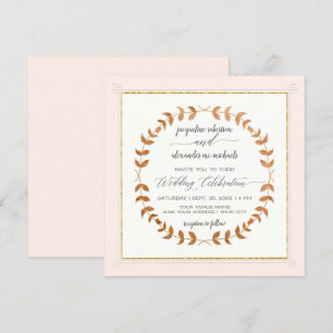 Invitation Typographie du script de courroie en feuille de la