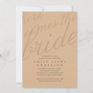 Invitation Typographie Épice Cannelle Mariage Moderne