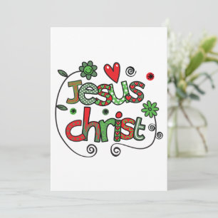 Invitation Typographie festive chrétienne Jésus-Christ