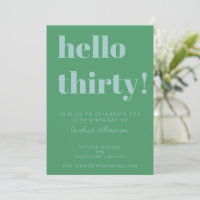 Typographie Gras Bleu Vert Moderne 30 Ans