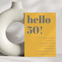 Typographie Gris jaune moderne fête d'anniversaire