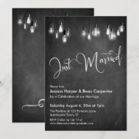 Typographie "Juste Mariés" Lumières Edison Tableau