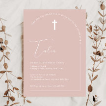 Typographie minimaliste arche rose arche baptême