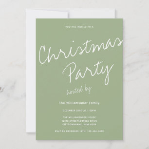 Invitation Typographie minimaliste moderne Noël