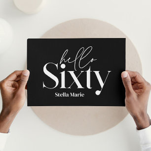 Invitation Typographie minimaliste moderne simple 60e anniver