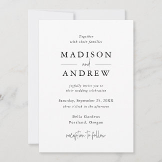 Invitation Typographie moderne élégante