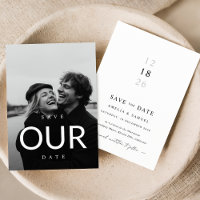 Typographie moderne Mariage Enregistrer La Date Ph