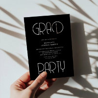 Typographie moderne Photo Graduation Party Invitat