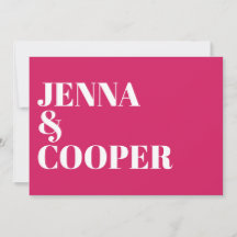 Typographie moderne Retro Bold Magenta Mariage