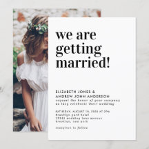 Typographie moderne Se marier Mariage photo
