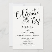 Typographie Noir Blanc Après Célébration De Mariag