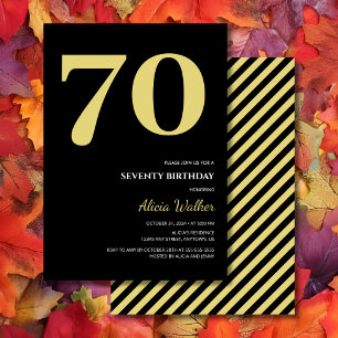Invitation Typographie Noire Moderne Et Minimale Anniversaire