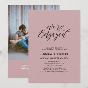 Invitation Typographie "Nous sommes engagés" Photo Engagement