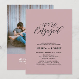 Invitation Typographie "Nous sommes engagés" Photo Engagement
