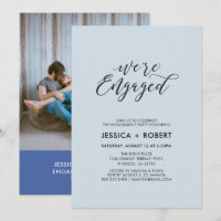Typographie "Nous sommes fiancés" Photo Fête de fi
