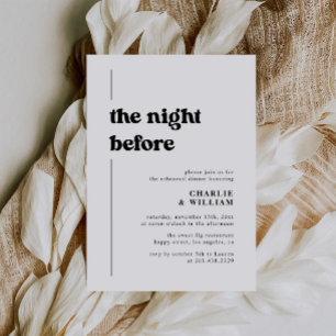 Invitation Typographie Rétro La Nuit Avant Le Dîner De Répéti
