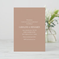 Typographie simple et élégante Mariage de cacao