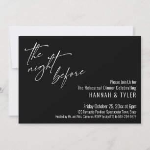 Invitation Typographie Simple La Nuit Avant Noir