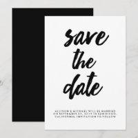 Typographie Tendance Noir et Blanc Enregistrer la 