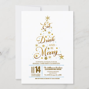 Invitation Typographie Whimsical Noël