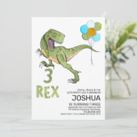 Tyrannosaurus Trois Rex Dino 3ème Anniversaire