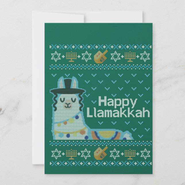 Invitation Ugly Hanukkah Lama Llamakkah (Devant)