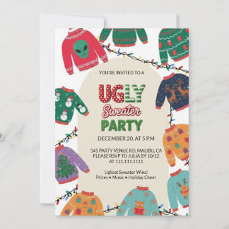 Invitation Ugly Sweater Christmas Party