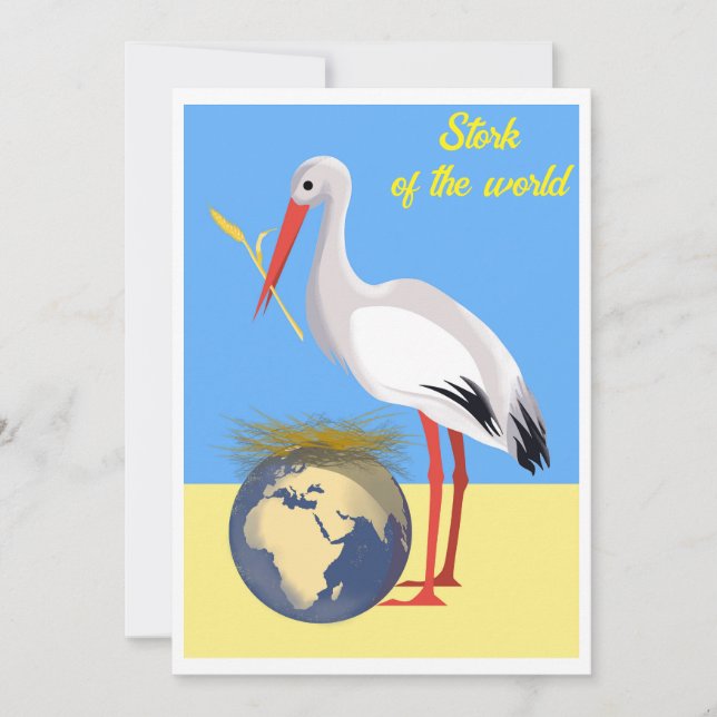 Invitation Ukraine "bleu jaune" couleur de paix (Devant)