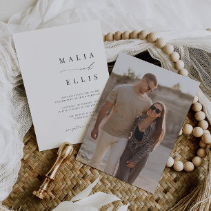 Invitation Ultra minimal   Calligraphie Accent Mariage photo